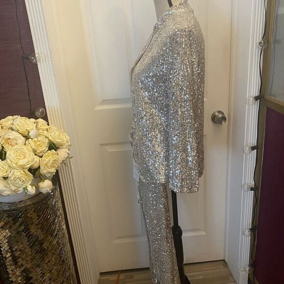 Lulumora sequinned set ( joggers+ blazer), S - Picture 7 of 12